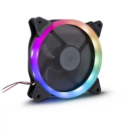 ARGUS Gamer hűtő ventilátor, 2 tűs, 120mm, RGB - 1 darabos kiszerelés, fekete