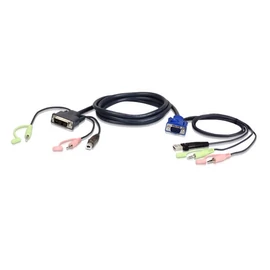 ATEN KVM Kábel USB VGA-DVI-I Audio,   1,8m - 2L-7DX2U