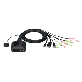 ATEN KVM Switch Hybrid kábel USB-C - DisplayPort, 2 port - CS52DP