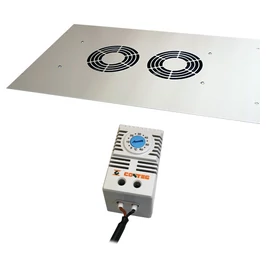 CONTEG Ventilátor panel + keret 19" 2-es termosztáttal