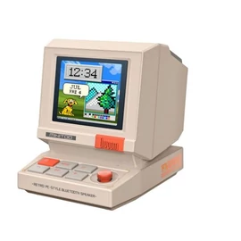 DIVOOM Hangszóró, Retro Pixel mini Bluetooth hangszóró, MINITOO, szürke