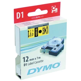 DYMO címke LM D1 alap, 12mm, fekete betű / sárga alap