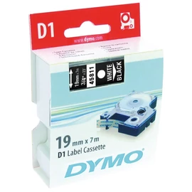 DYMO címke LM D1 alap, 19mm, fehér betű / fekete alap