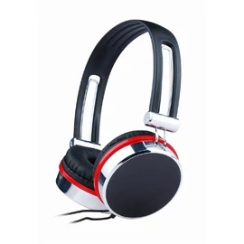 GEMBIRD Headset, Jack, Sztereó fejhallgató, Stereo Headset, ezüst-fekete