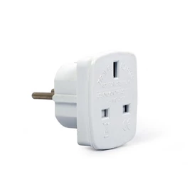 GEMBIRD Travel adapter Euro - UK, 7,5 A, AC adapter/átalakító, fehér