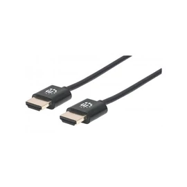 MANHATTAN Kábel HDMI - HDMI, 4K@60Hz, M/M, Ultravékony, 0,5 m, fekete