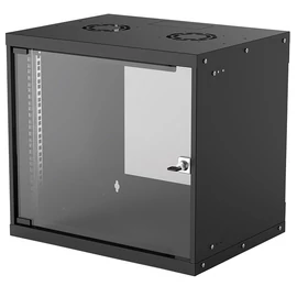 INTELLINET fali rack, 19",  9U, 400x540x487, IP20-védelem, lapra szerelt, Fekete
