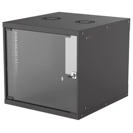 INTELLINET fali rack, 19",  9U, 560x540x487, IP20-védelem, lapra szerelt, Fekete