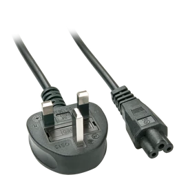 LINDY Tápkábel UK/IEC - C5, 2m