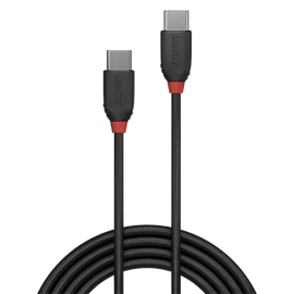 LINDY Kábel USB 3.2 Gen1 C - C, 3A, M/M  1m, fekete