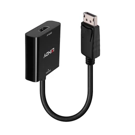 LINDY Adapter DisplayPort 1.2 DP - HDMI, 4K@60Hz, 18G, M/F, kábeles, fekete