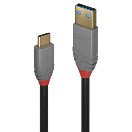 LINDY Kábel USB 3.2 Gen2 A - C, 5A, 10 Gbps, M/M  1,5m, fekete