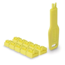 LINDY Dugó biztonsági, Port Blocker, RJ45 + kulcs, sárga (10db dugó + 1db kulcs)