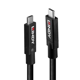 LINDY Aktív Kábel USB-C 3.2 Gen2, C - C, Video Support 8K@60Hz, M/M,  5m, fekete
