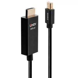 LINDY Adapter Active Mini DisplayPort - HDMI, 4K@60Hz, 3m, fekete