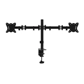 OMEGA Monitor tartó, asztali, asztalhoz rögzíthető, forgatható, 2 karú, max. VESA 100x100, 13"- 27"