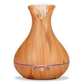 PLATINET Párologtató + illatosító, aroma diffúzor, 400ml, világosbarna fa hatású