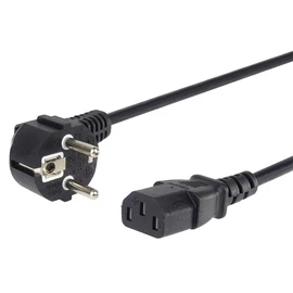 PREMIUMCORD Tápkábel, PC, CEE7/7, SCHUKO - C13 M/F, 2m, fekete