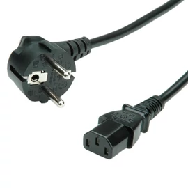ROLINE Tápkábel Hálózati, Schuko - C13, 3m, fekete