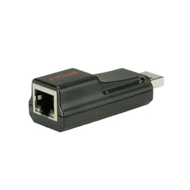 ROLINE Adapter USB 3.2 Gen 1 USB-A - RJ45 Gigabit Ethernet 10/100/1000 Mbit/s, fekete