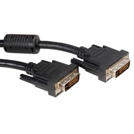 ROLINE Kábel DVI - DVI, DVI-D 24+1, Dual link, M/M,  5m, fekete