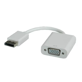 ROLINE Adapter DisplayPort 1.2 DP - VGA, 2K@60Hz, M/F v1.2, fehér