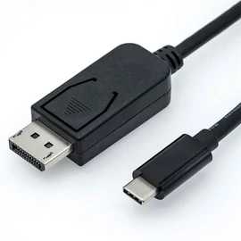 ROLINE Kábel USB 3.2 Gen 2 USB-C - DisplayPort, 4K@60Hz, M/M,   1m, fekete