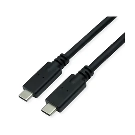 ROLINE Kábel USB 3.2 Gen 2 USB-C - USB-C, M/M, 10Gbit/s, PD, 20V5A - 100W, 8K@60Hz, Emark-al, Video Support, 7m, fekete