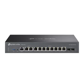 TP-LINK OMADA Vezetékes VPN Router 2xWAN/LAN(2500Mbps)+ 8xWAN/LAN(1000Mbps) + 2xSFP + 1xUSB + 1xkonzol port, ER7412-M2