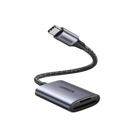 UGREEN 2 az 1-ben USB 3.0 USB-C SD Kártya kártyaolvasó 0,15m, fekete