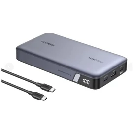 UGREEN Power Bank hordozható töltő 25000mAh, 145W, 3 eszköz töltése, szürke