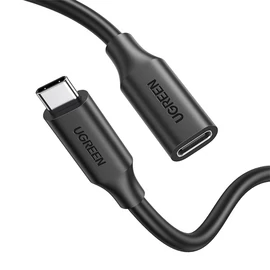 UGREEN Kábel USB 3.1 Gen 2, USB-C - USB-C, hosszabbító, 100W, 10 Gbps, M/F, 1m, fekete