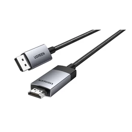 UGREEN Kábel DisplayPort DP - HDMI, 4K@60Hz, M/M, 2m, fekete