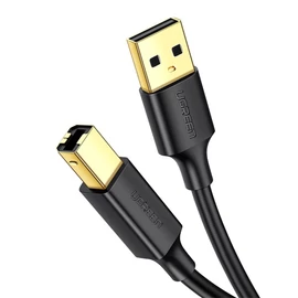 UGREEN Kábel USB 2.0 USB-A - USB-B, Nyomtató kábel, 480 Mbps, M/M, 2m, fekete