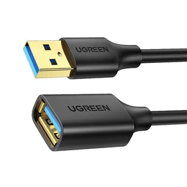 UGREEN Kábel USB 3.0 USB-A - USB-A, hosszabbító. 5 Gbps, M/F, 3m, fekete