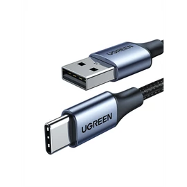 UGREEN Kábel USB 2.0 USB-A - USB-C, Gyorstöltő, 480 Mbps, 18W, 3A, M/M, 1m, fekete