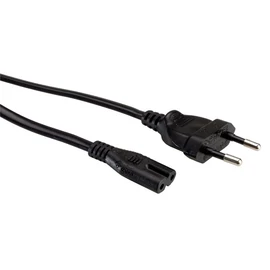 VALUE Tápkábel Hálózati, Europlug - C7,   1,8m, fekete