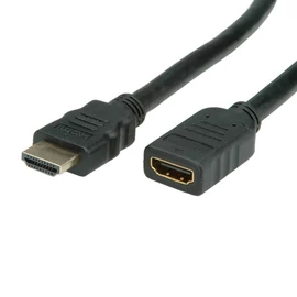 VALUE Kábel HDMI - HDMI hosszabbító, 4K@30Hz, M/F,  2m, fekete