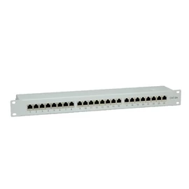 VALUE Patch panel STP CAT6a 19" 24 Port, szürke