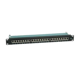VALUE Patch panel STP CAT6 19" 24 Port, fekete
