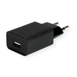 VALUE Fali töltő, 1x USB-A, 18W, fekete
