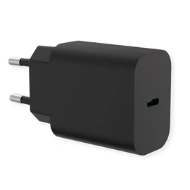 VALUE Fali töltő, 1x USB-C, 25W, fekete