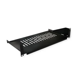 VALUE Polc 19" fix 485 x 250mm, max 15kg, 2U, fekete