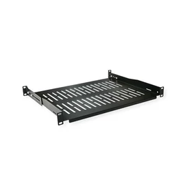 VALUE Polc 19" fix 485 x 350mm, max 25kg, 1U, fekete