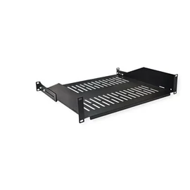 VALUE Polc 19" fix 485 x 400mm, max 25kg, 2U, fekete