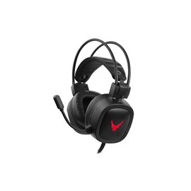 VARR Gaming Fejhallgató, mikrofonos, LED háttérvilágítással, Mini Audio Jack + USB, fekete