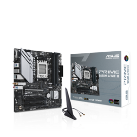 Asus Alaplap - AMD PRIME B650M-A WIFI II AM5 (B650, ATX, 4xDDR5 6400+MHz, 4xSATA3, 2x M.2, HDMI+DP+VGA)