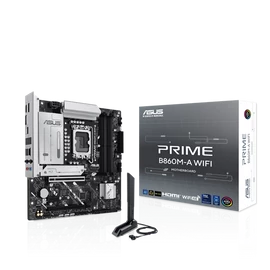 Asus Alaplap - Intel PRIME B860M-A WIFI s1851 (B860, 4xDDR5 8666+MHz, 4xSATA3, 2xM.2, HDMI+2xDP)