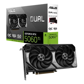 Asus Videokártya - nVidia DUAL-RTX5060TI-O16G (16384MB, GDDR7, 128bit, 1xHDMI, 3xDP)