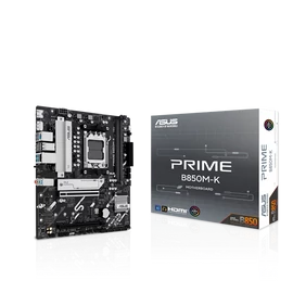 Asus Alaplap - AMD PRIME B850M-K AM5 (B850, ATX, 2xDDR5 8200+MHz, 4xSATA3, 2x M.2, HDMI+DP)